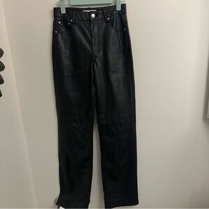 Zara Faux Leather Black Pants Sz 3 Eur Sz 34
